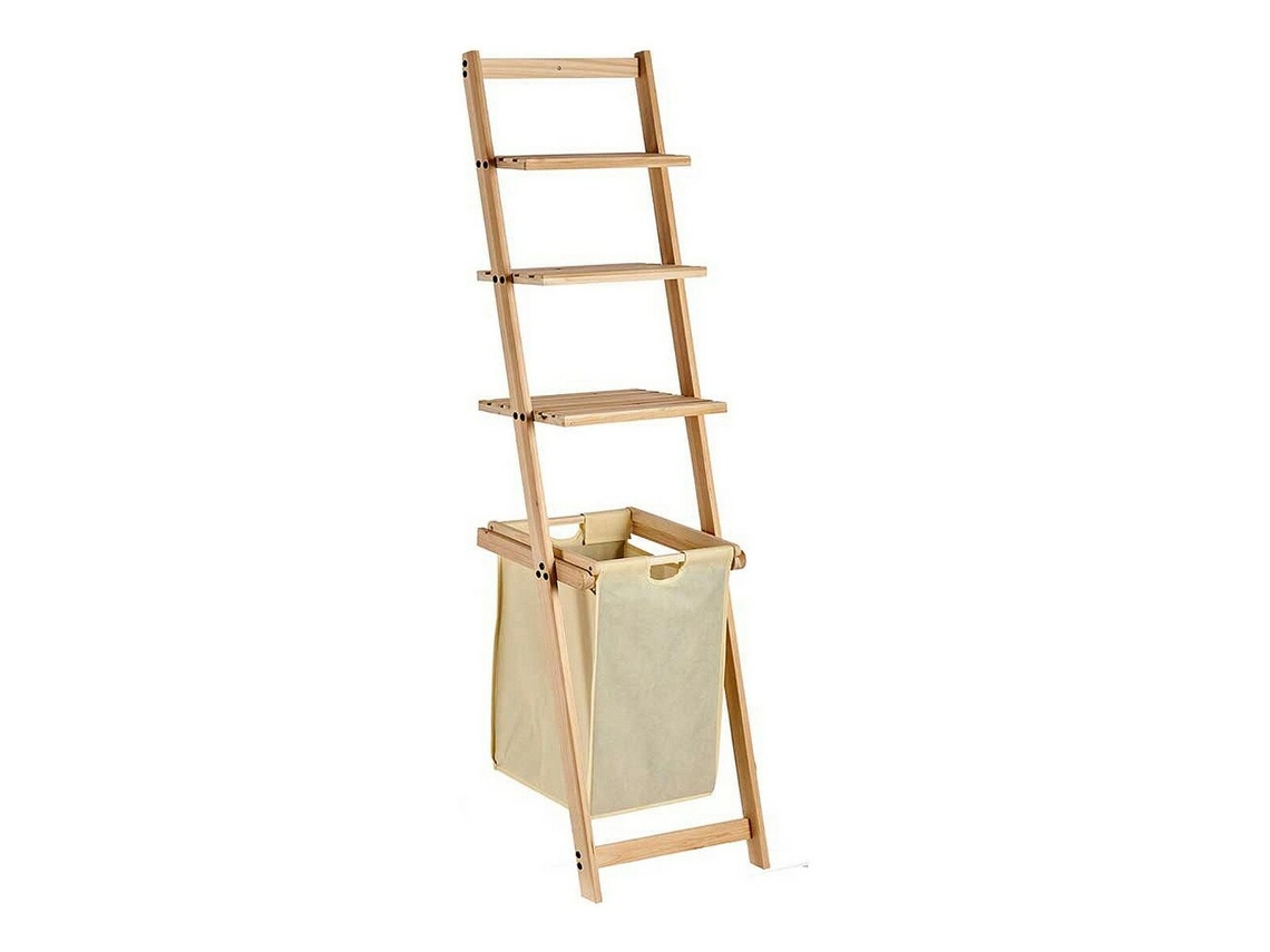Estantería BIGBUY (Beige - Madera Tela - 36 x 151 x 41,5 cm)