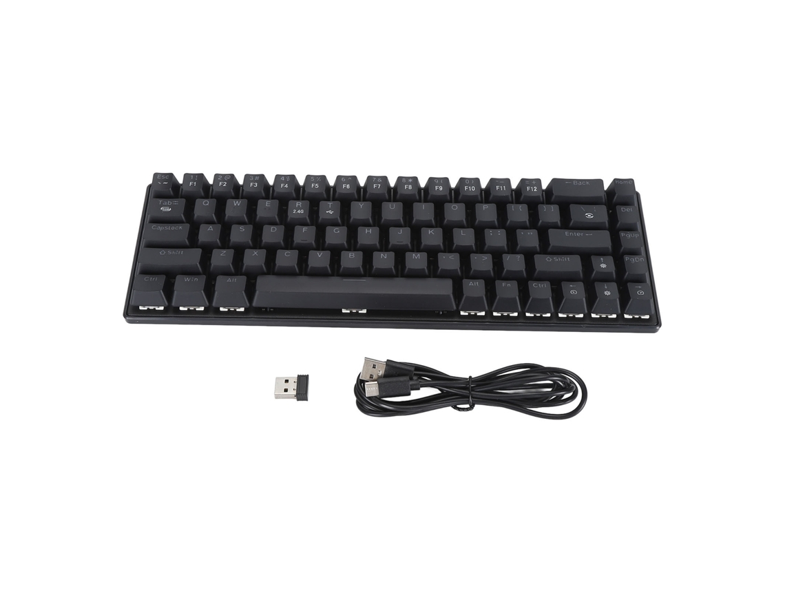 Teclado Mecánico, 61 Teclas, Interruptores Azules, Retroiluminación Rgb, 3 Modos, Bluetooth 5.0, 2.4g, Usb-c, Teclado Para Juegos, Negro.