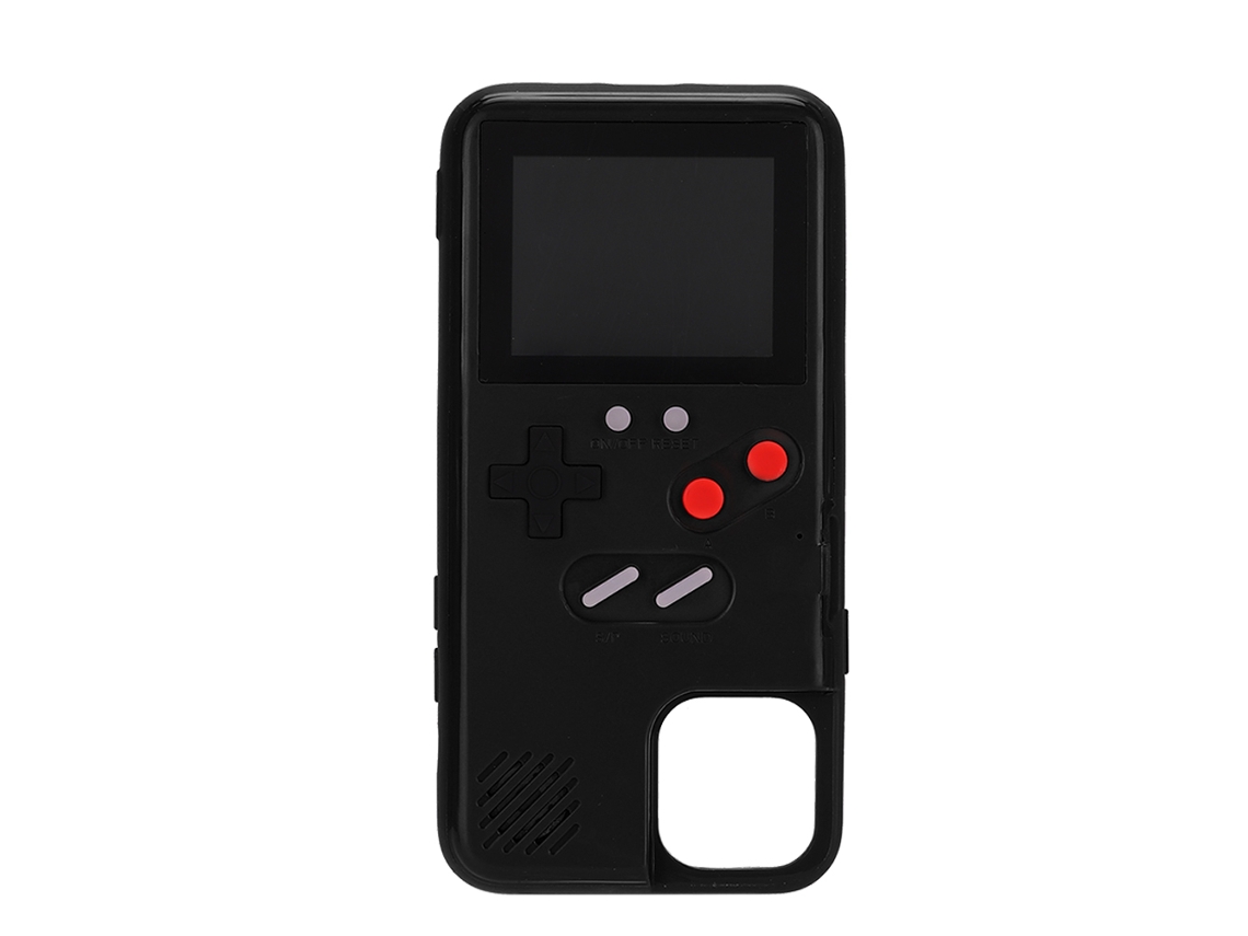 Capa De Celular Game Machine Retro Nostálgica Com Tela Colorida Para Iphone11 Pro Preto