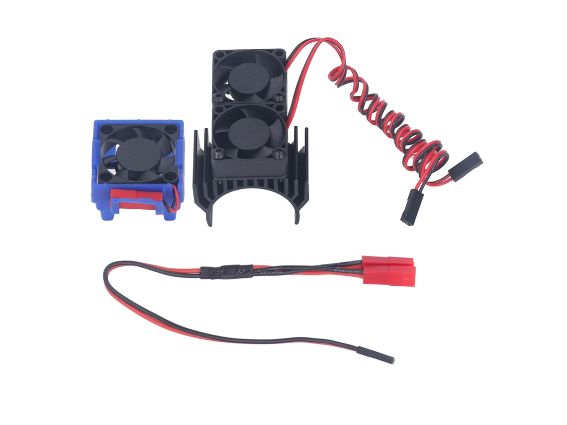 Conjunto De Enfriador De Alta Velocidad De 5 V Con Disipador De Calor Para Coche Rc Traxxas Slash 4x4 Vxl 1/10 Negro