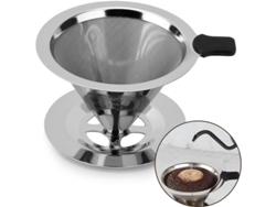 Filtro De Café Reutilizable De Acero Inoxidable, Cónico, 1-4 Tazas Kzm
