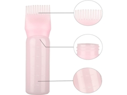 1 Botella De Tinte Rosa Para El Cabello Con Pincel Aplicador Para Raíces.