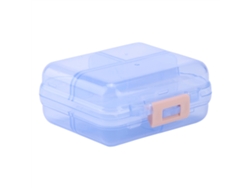 Caja Organizadora De Pastillas Semanal Con 7 Compartimentos, Portátil, Cierre Seguro, Azul.