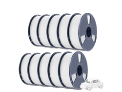 Filamento 3D, material PETG, alta resistencia y durabilidad, blanco OEM