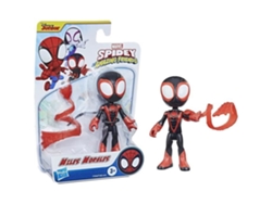 Figura de héroe de Spidey y sus increíbles amigos de Miles Morales de 10 cm con 1 accesorio para niños de 3 años en adelante Marvel