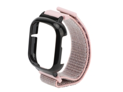 Correa de repuesto de nailon para reloj Watch 4 con cierre de velcro, color rosa arena