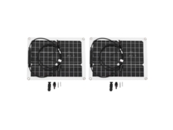 Kit De Panel Solar Monocristalino Flexible 2x15w, Resistente Al Agua, Con Cargador Anti-reflujo De 12v/24v