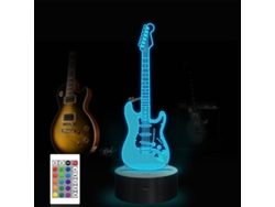 2026-luz Nocturna 3d Guitarra Con Control Remoto Decoración De Fiesta Regalo Creativo