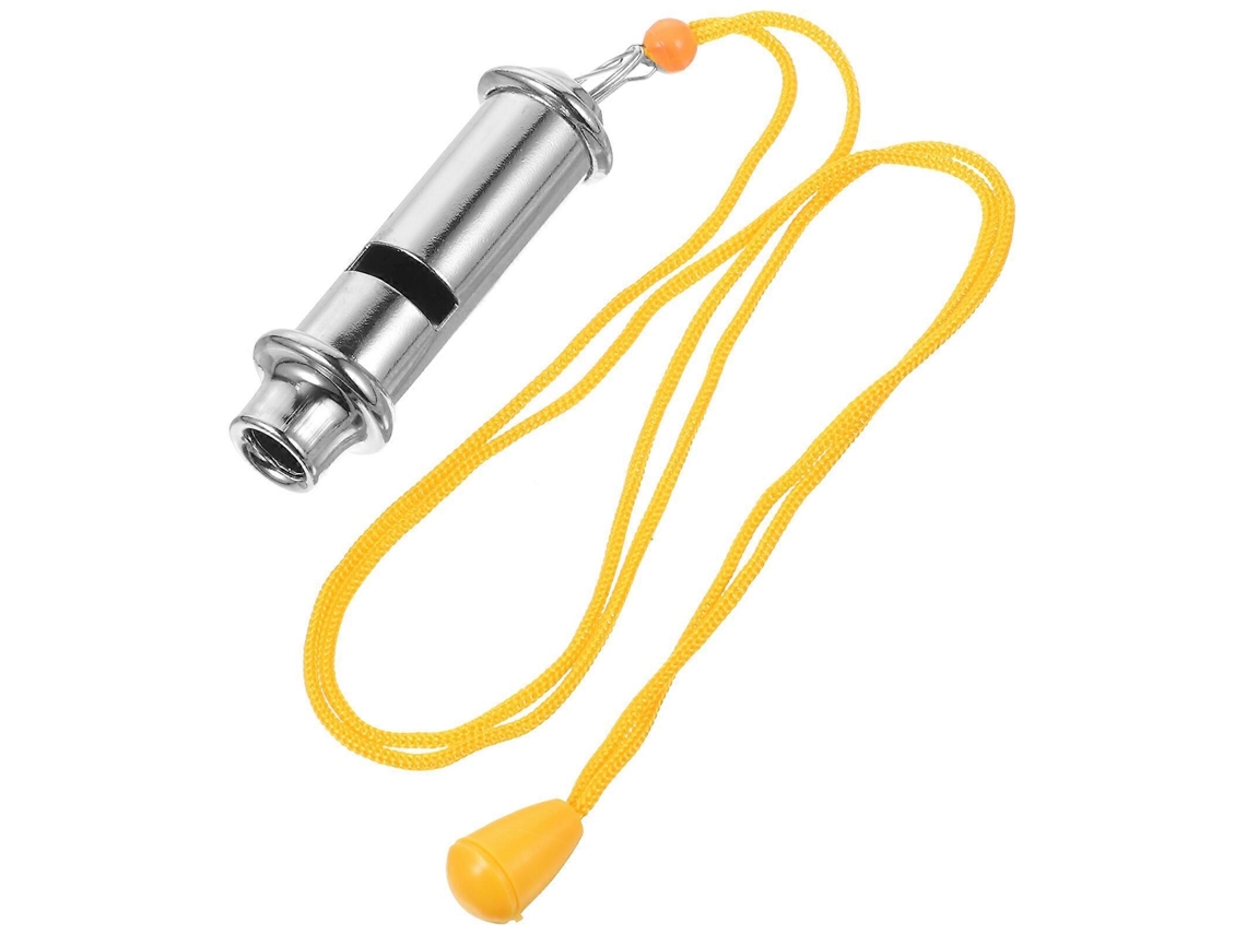 Silbato de acero inoxidable con cordón metálico Silbato de emergencia delicado Ushion