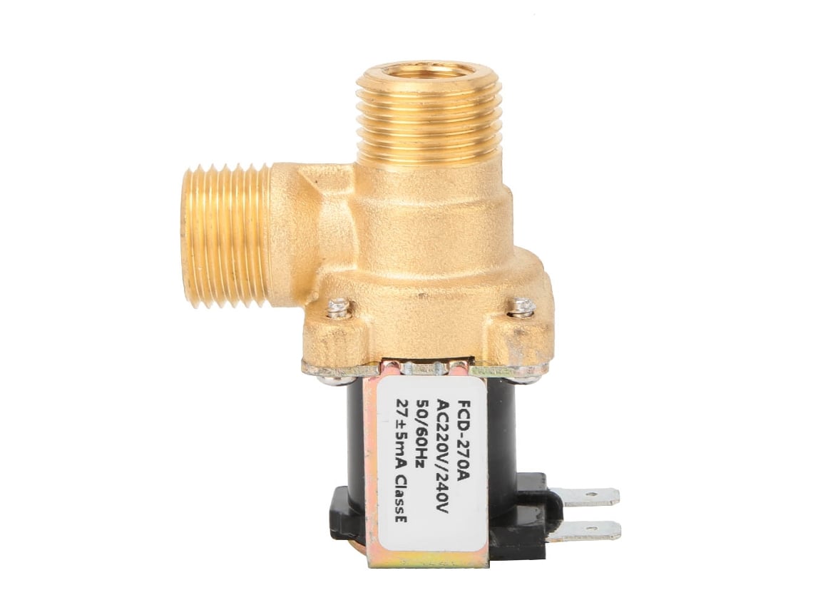 Válvula Solenoide De Latón Normalmente Cerrada Interruptor De Entrada De Agua G1/2" Ca220v