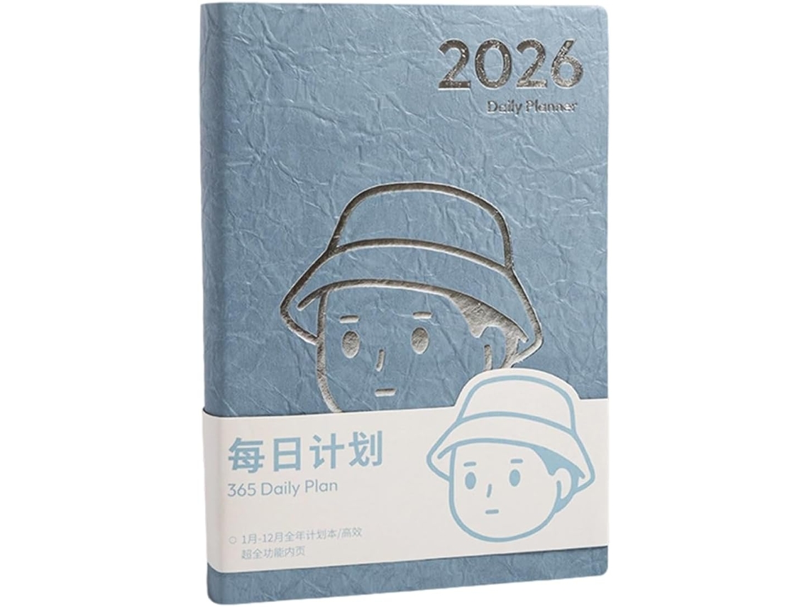 Agenda Diaria 2026 Con 200 Páginas De Cuero Fechadas - Cuaderno Académico Para