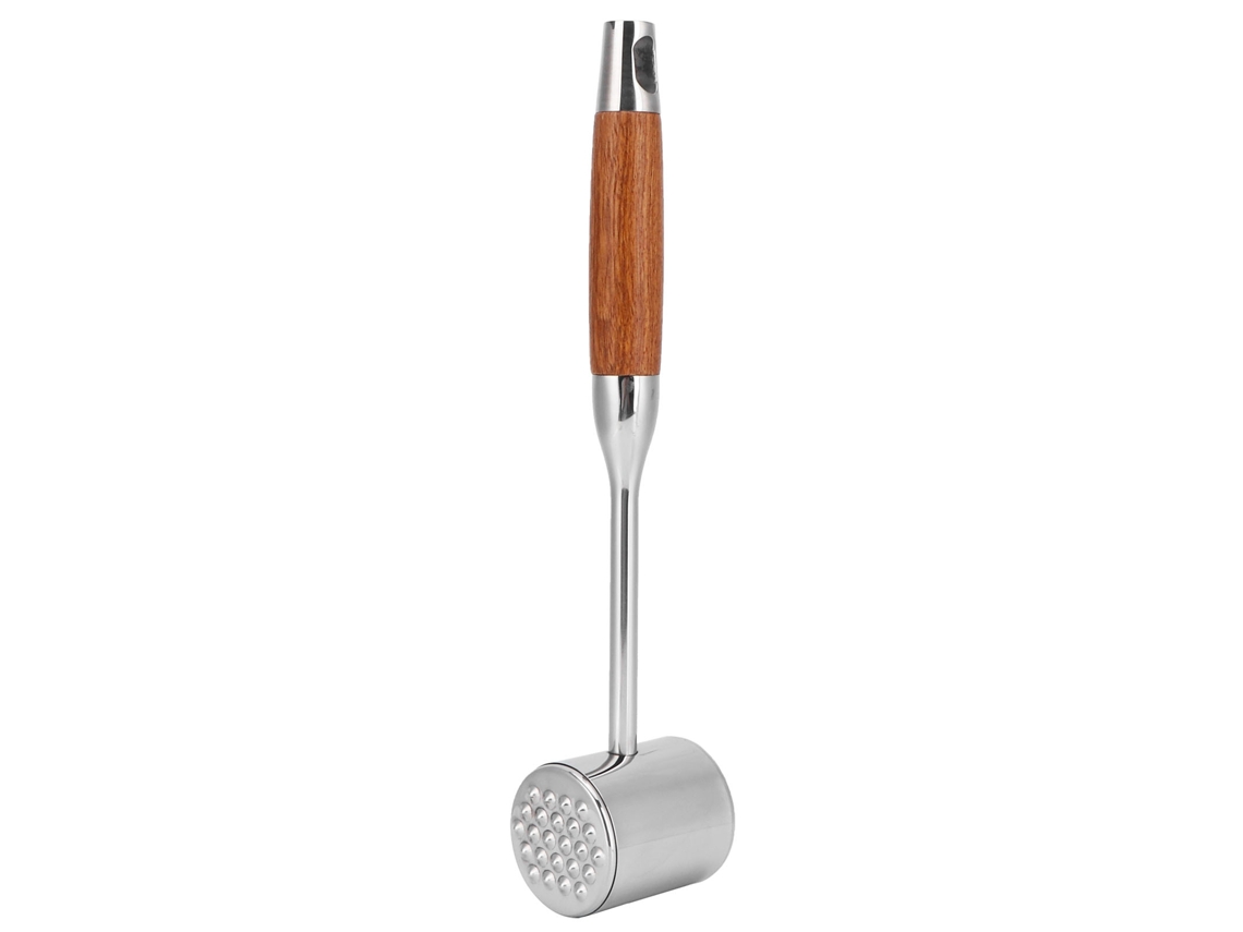 Martillo Ablandador De Carne, Acero Inoxidable 304, Con Mango De Madera, Herramienta De Cocina De Doble Cara.