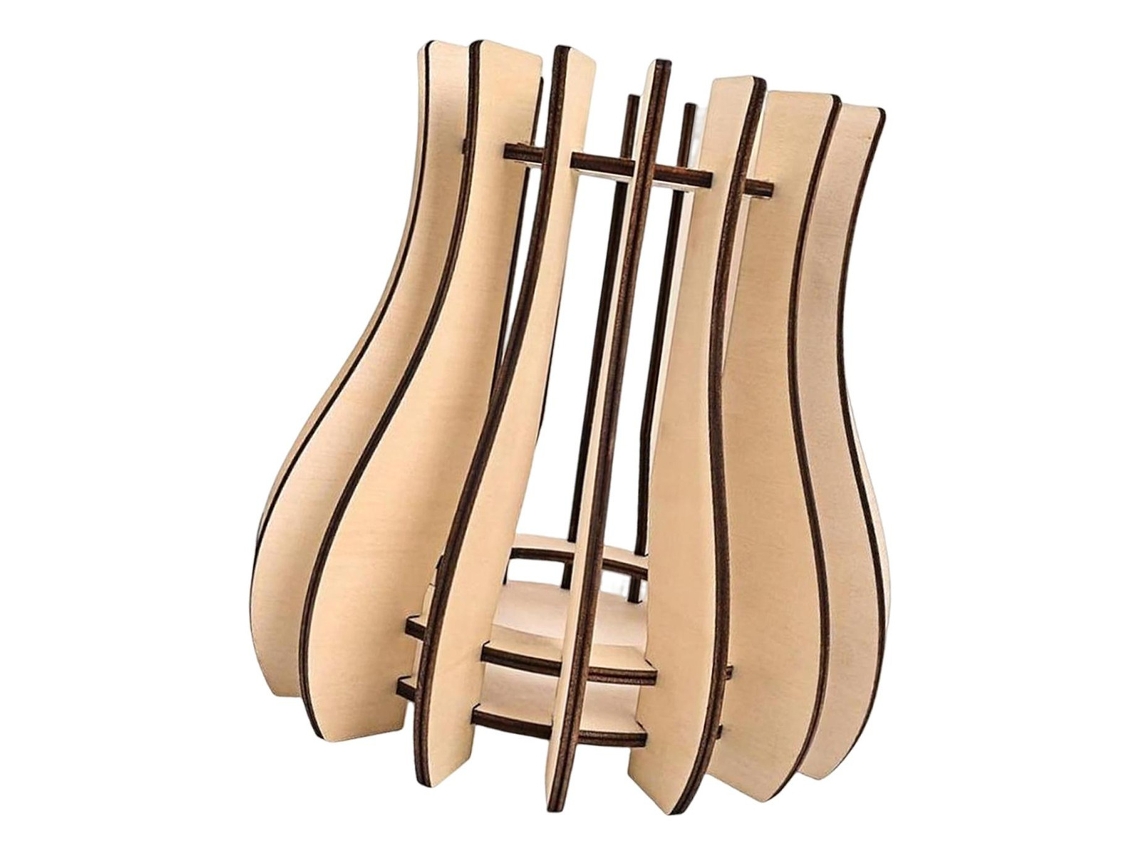 Maceta de madera con rompecabezas, marrón Slowmoose