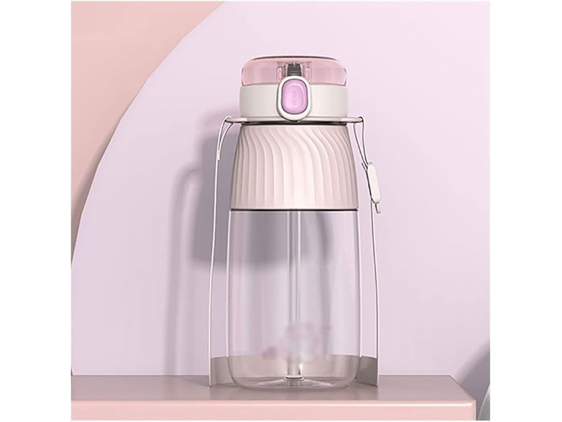 2026-27709-botella Deportiva Con Popote Y Tapa Giratoria Con Candado De Seguridad 900 Ml Rosa