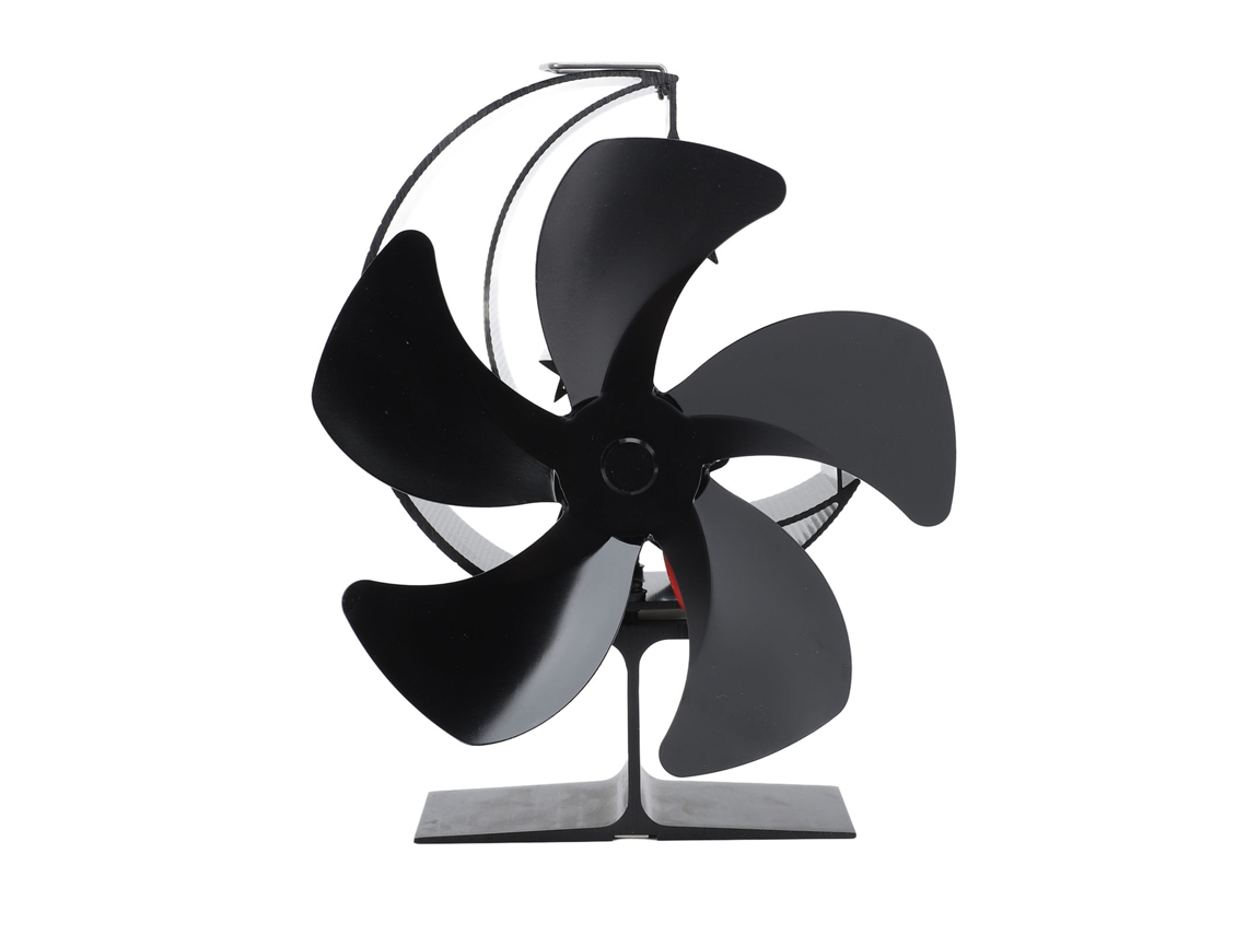Ventilador Silencioso De 5 Aspas Para Estufa De Leña, Ideal Para Aprovechar La Energía Térmica, Perfecto Para Chimeneas, Acampadas Y Pesca En Hielo.