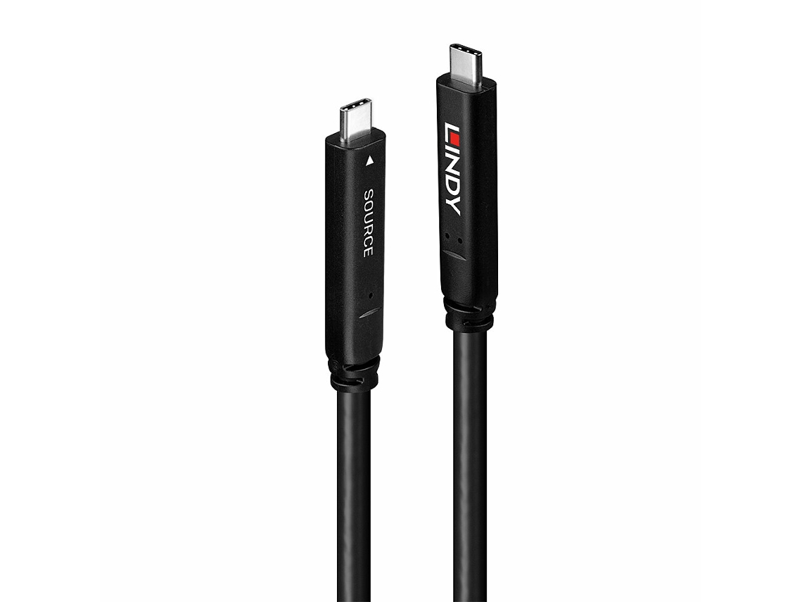 Cable USB-C de 24 pines a USB-C de 24 pines, 15 m, Lindy