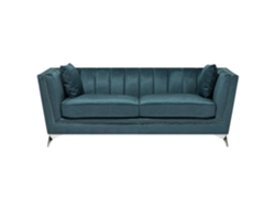 Sofá de 3 plazas BELIANI Gaula de Terciopelo Azul 211x80x77