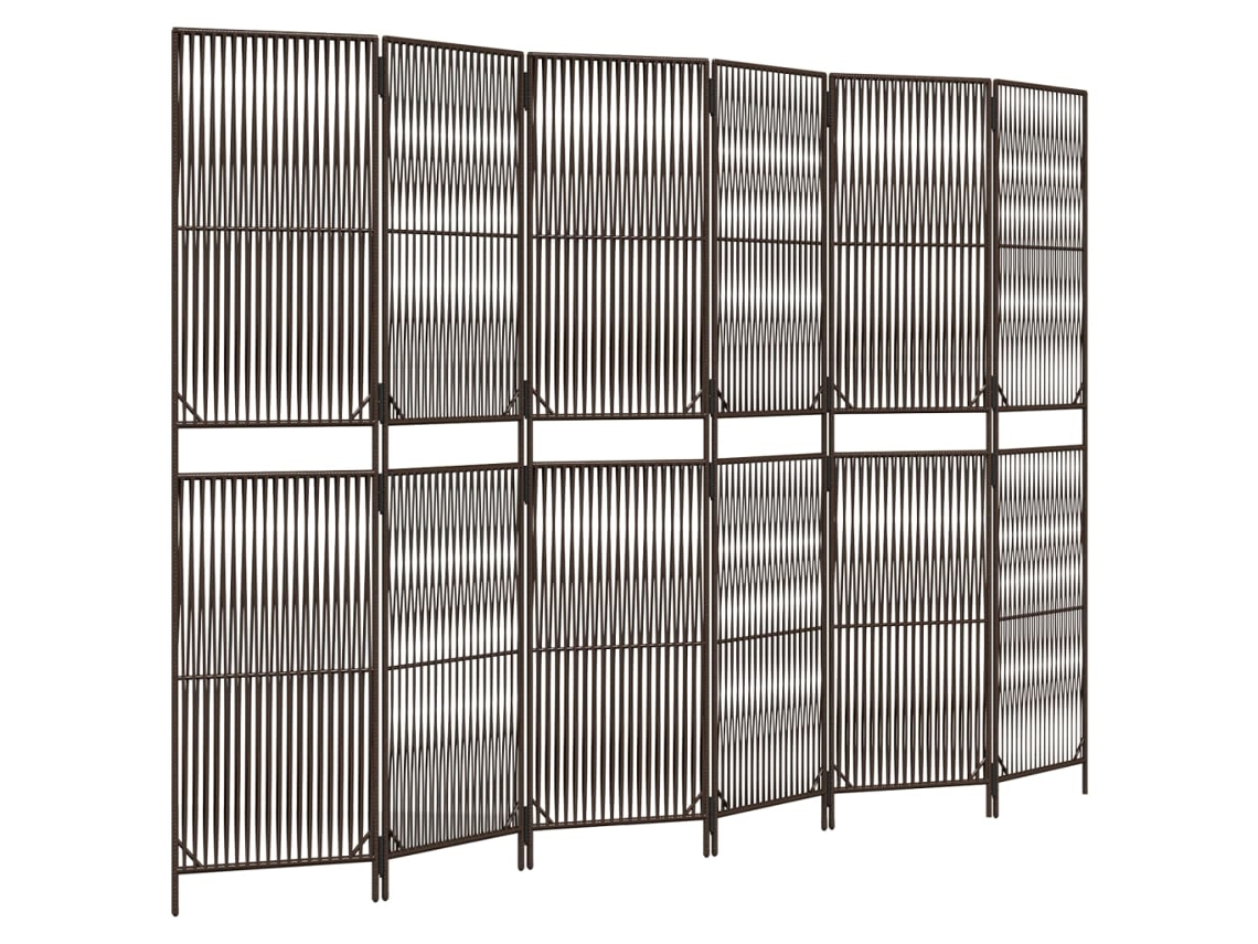 Biombo de 6 paneles VIDAXL ratán sintético marrón