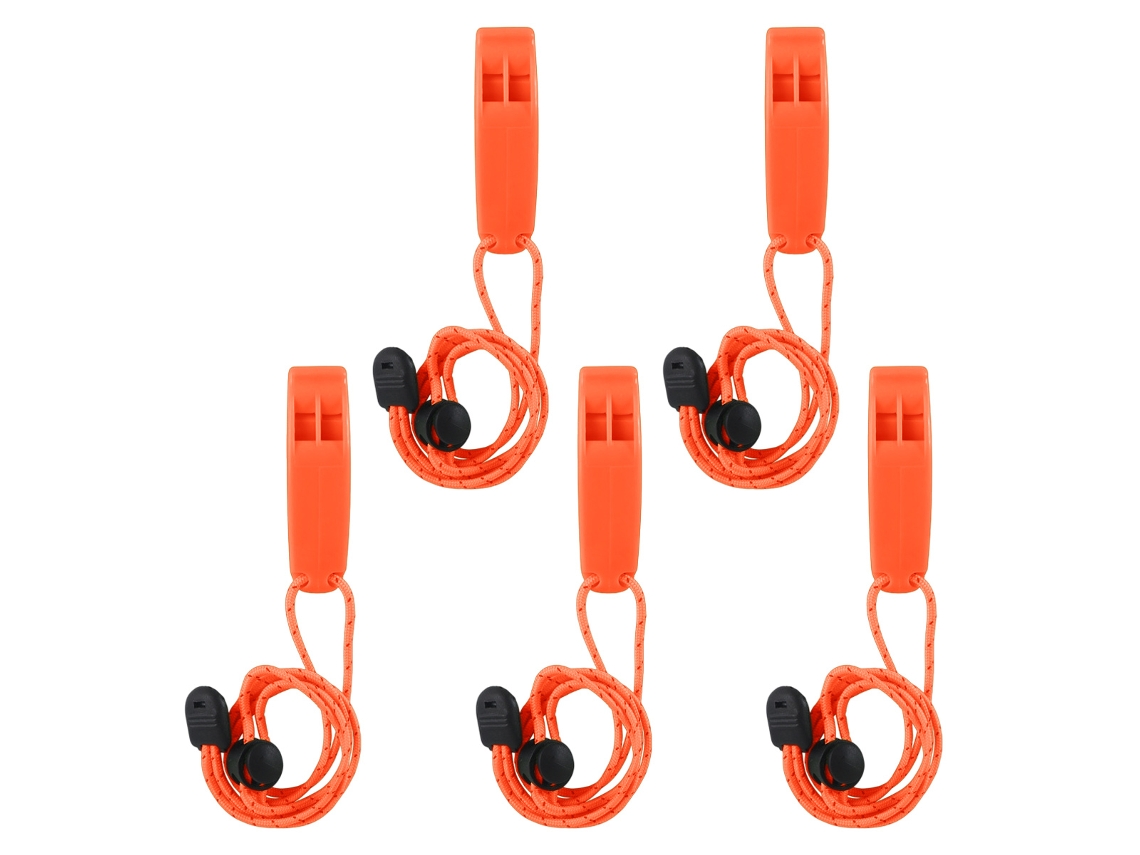 Silbato de emergencia con cordón reflectante ajustable, diseño sin rebabas para un funcionamiento confiable, silbato flotante de supervivencia impermeable con S