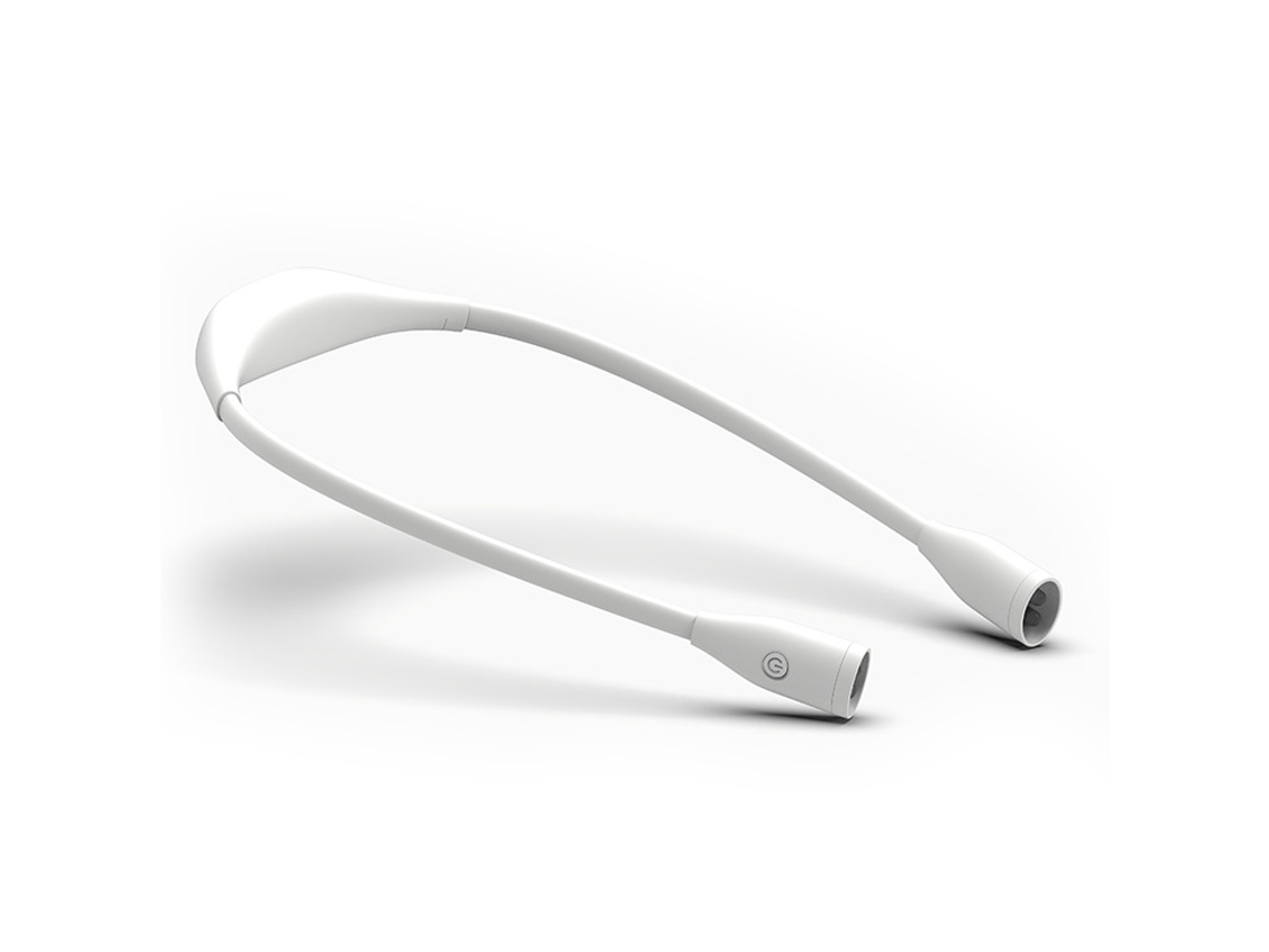 Lámpara De Cuello Blanca Recargable Para Leer, Libros, Tejer O Para El Dormitorio.