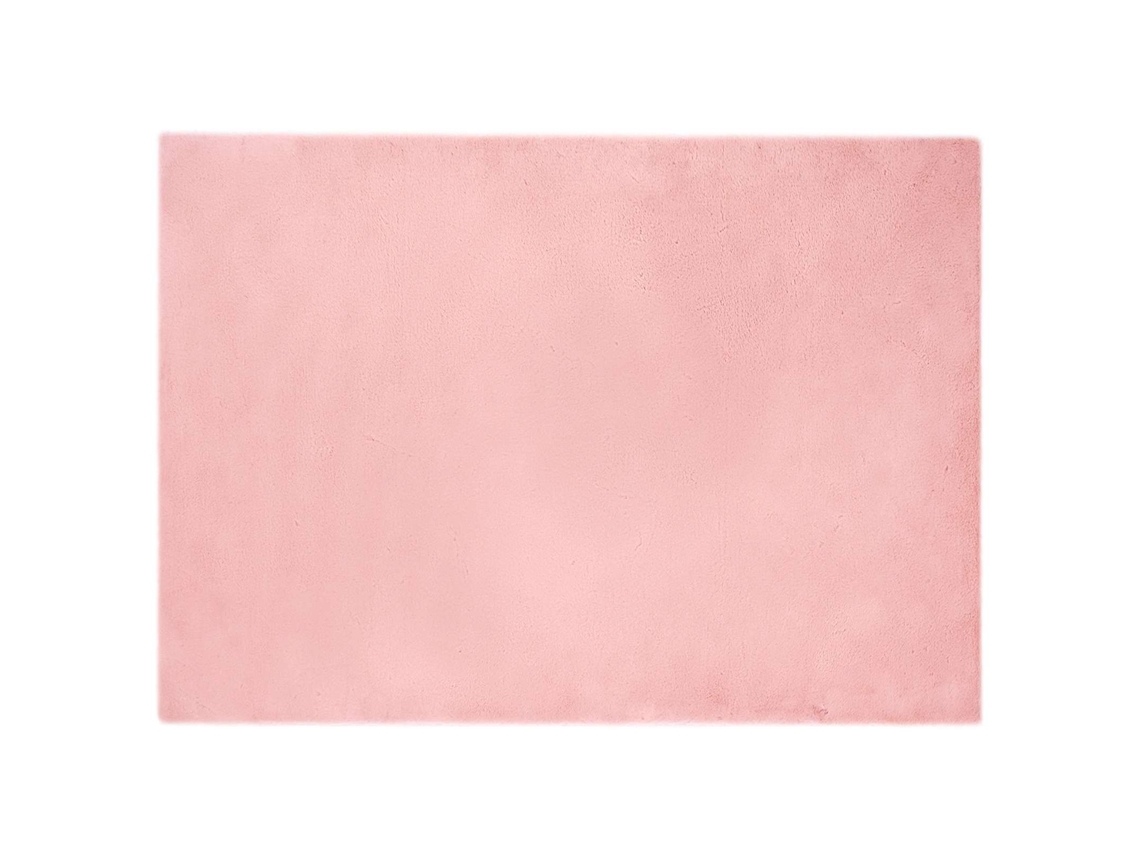 Vidaxl Alfombra Antideslizante De Sintética De Conejo Olite Rosa