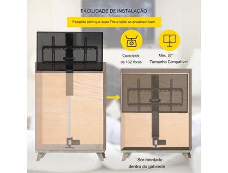 Soporte de TV automático ajustable de hasta 60 kg para pantallas de 30-50 Vevor Poleg