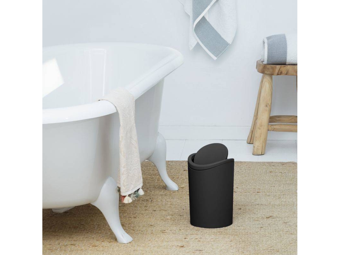 Bote de Basura TATAY WC 6L Standard Negro (Polipropileno Plástico - 19x19x28 cm)