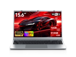 Portátil Vanwin de 15,6", 16 GB de RAM, 512 GB de SSD, procesador Intel® Pentium® Gold 6500y, Windows 11 Pro, 5000 mAh Wi-Fi 5.