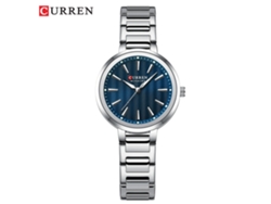 Reloj De Mujer (azul Plateado) Resistente Al Agua Con Esfera Pequeña, Estilo Sencillo E Informal, Correa De Acero.