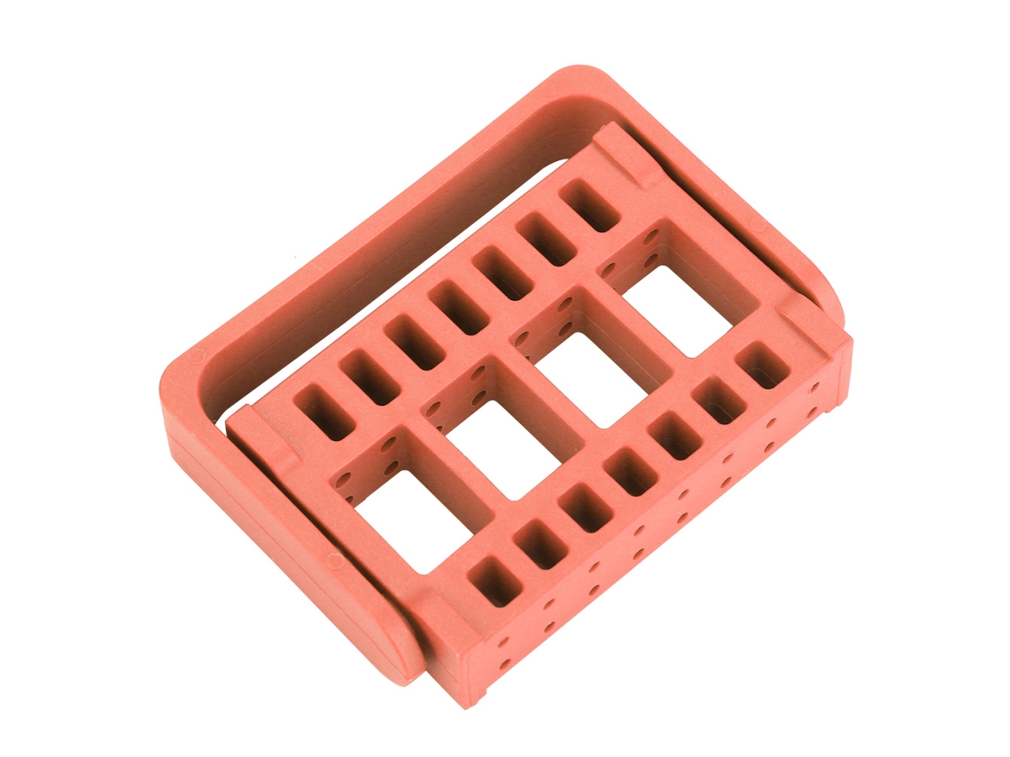 Soporte Ligero De 16 Orificios Para Brocas Dentales Y De Uñas Para Manicura Y Taller De Herramientas - Marrón