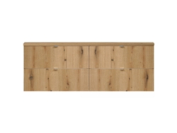 Mueble Lavabo Doble Newport 160x60x40 Cm Con 4 Cajones MDF Roble [EN.CASA]