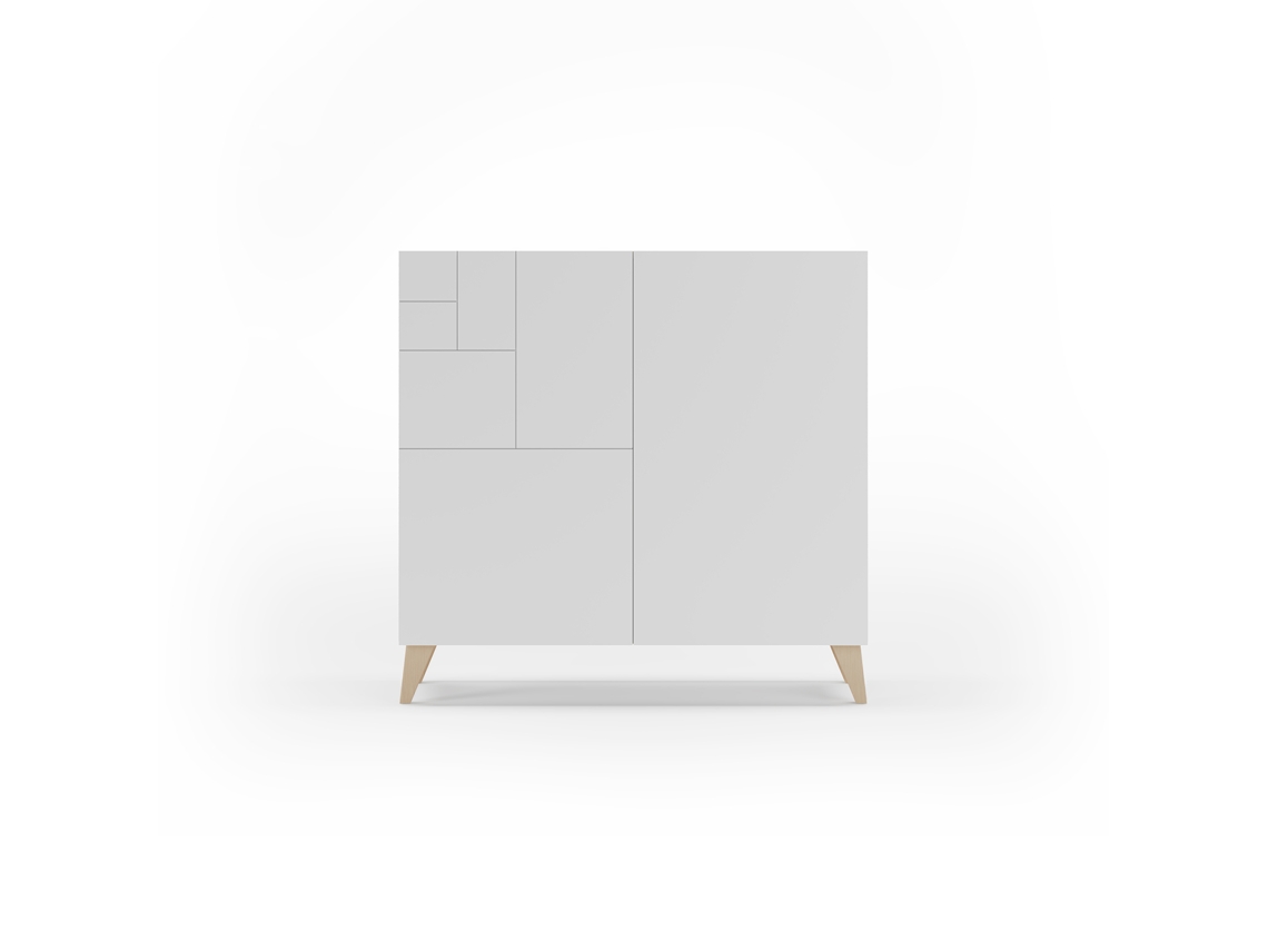 Zapatero HERDASA Bergen Roble, Blanco (87 x 90 x 27 cm)