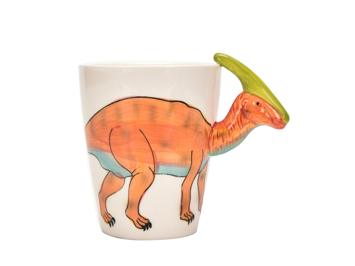 Taza Cerámica Forma Dinosaurio 400ml, Taza Animales Tiernos para Oficina y Desayuno Kofihety