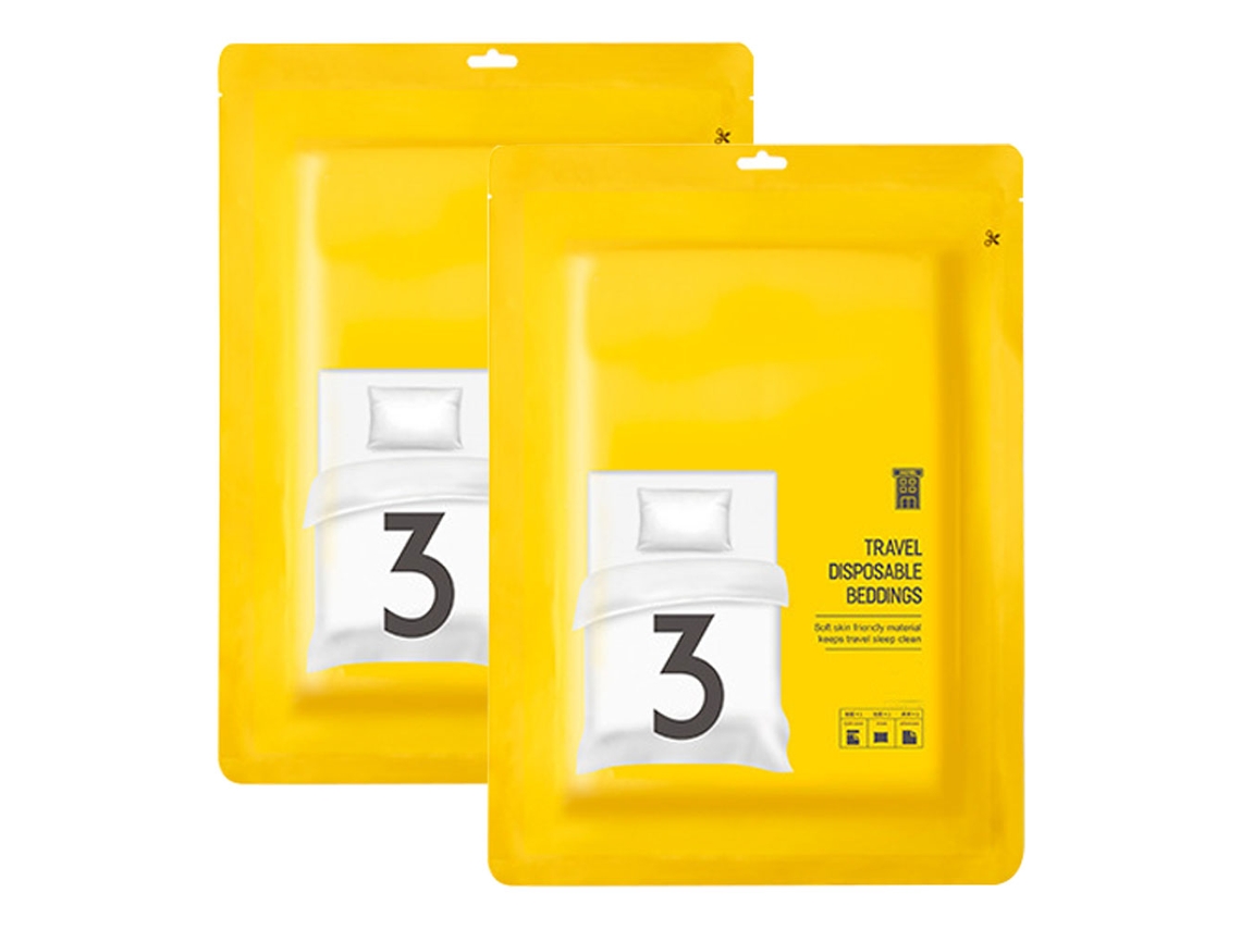HYMNORA 2 Piezas de Sábana Descartable para Viaje - Juego Individual de 3 Piezas