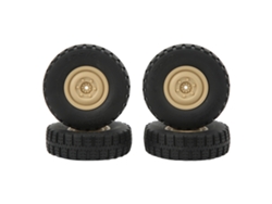 Ymsl 4 Piezas Ruedas De Coche Rc Neumáticos De Alto Rendimiento Para Modelo Unimog P06 Coche Rc Color Caqui Hxl