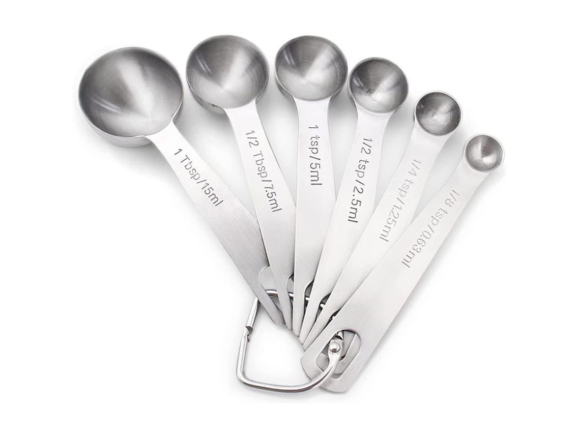 Separador de huevos de acero inoxidable apto para uso alimentario, para separar las yemas de los huevos de color azul claro.