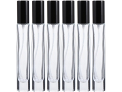 Nuobesty De 6 Frascos De Vidro Preto De 10ml Com Spray, Pulverizadores Recarregáveis Para