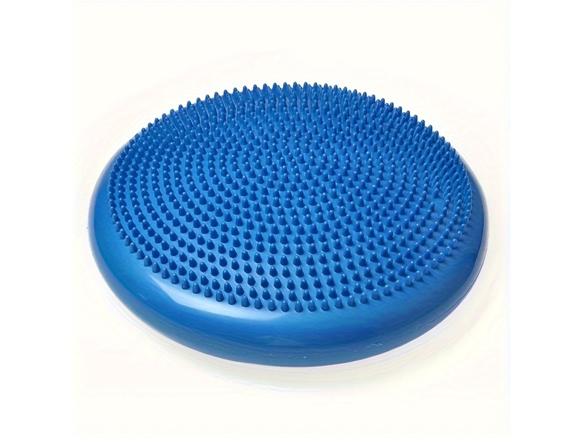 Colchoneta de equilibrio Mdug 1 en PVC azul con textura en relieve, masajea los pies, antideslizante, adecuada para yoga y rehabilitación.