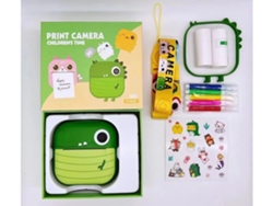 Cámara Fotográfica Instantánea 48 Mp Para Niñas Niños 1080p Dinosaurio Veanxin