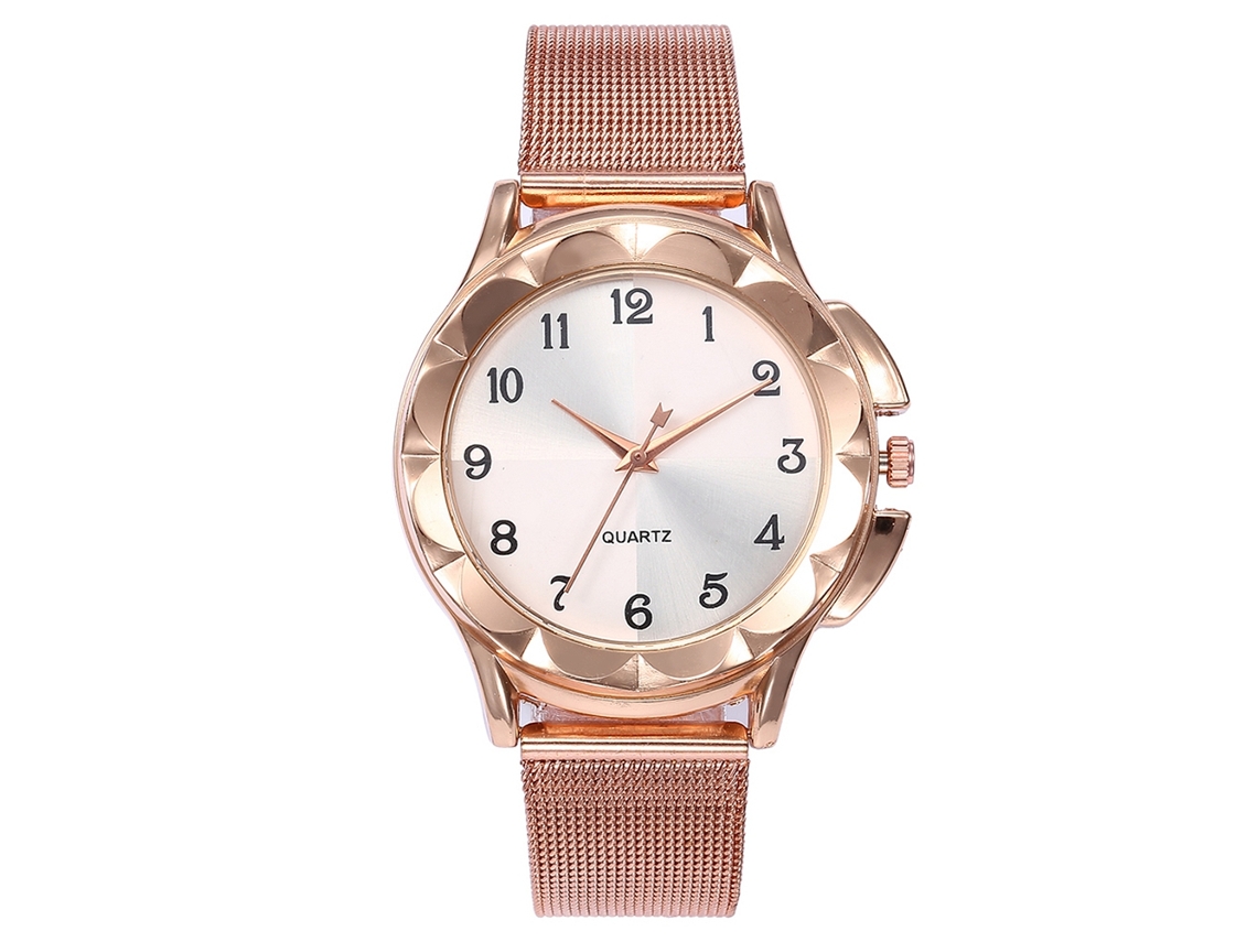 Reloj De Pulsera Vansvar Para Mujer, De Aleación, Con Movimiento De Cuarzo Y Diseño Sencillo En Color Blanco.