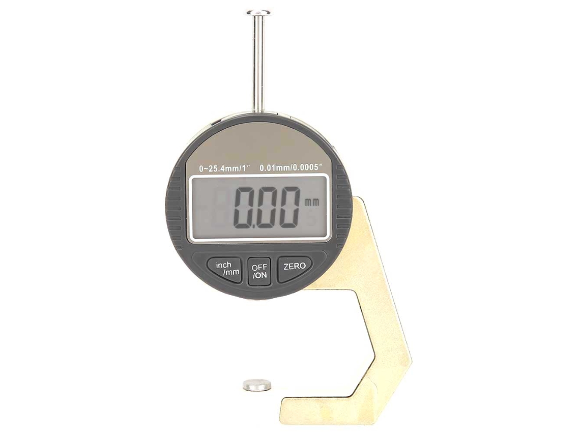 Medidor De Espesor Digital De 0-12,7 Mm Con Precisión De 0,01 Mm Para Papel, Cuero Y Tela.