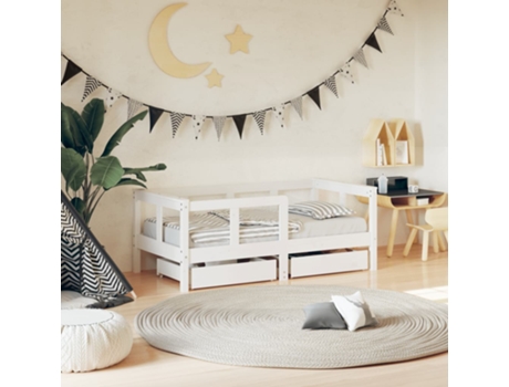 Estructura De Cama Para Niños VIDAXL Blanco Madera (70x140 cm)