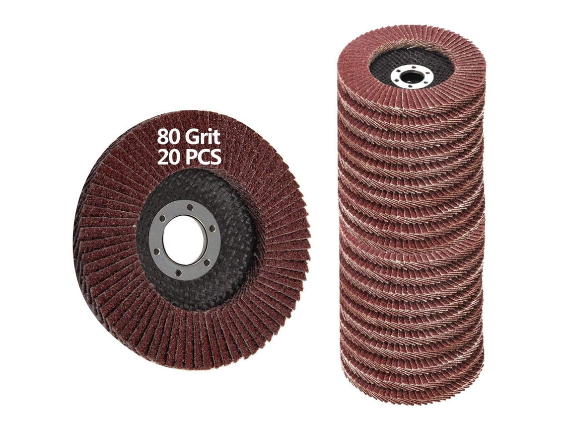 Discos de lijado, 20 unidades, 4,5 pulgadas, grano 80.