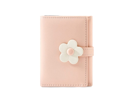 Cartera De Estudiante De Flor Pequeña Simple Y Linda, Billetera De Mujer De Tres Pliegues De Moda, Rosa ZMDECQNA