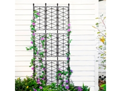 Enrejado Trepadoras 46x165cm Metal Negro | Nyana Garden