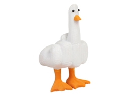 Figura de pato Baok con el dedo medio levantado, exquisita estatua de resina hecha a mano, divertida escultura para el jardín de la oficina.