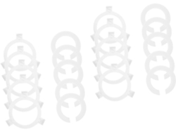 20 Anillos Reductores Para Pantallas De Lámparas, Adaptadores Universales Para Accesorios.