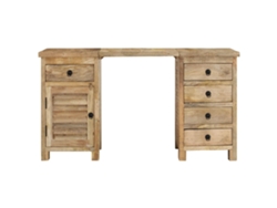 Maison Exclusive - Escritorio Con Pedestal Madera Maciza De Mango 140x50x77 Cm