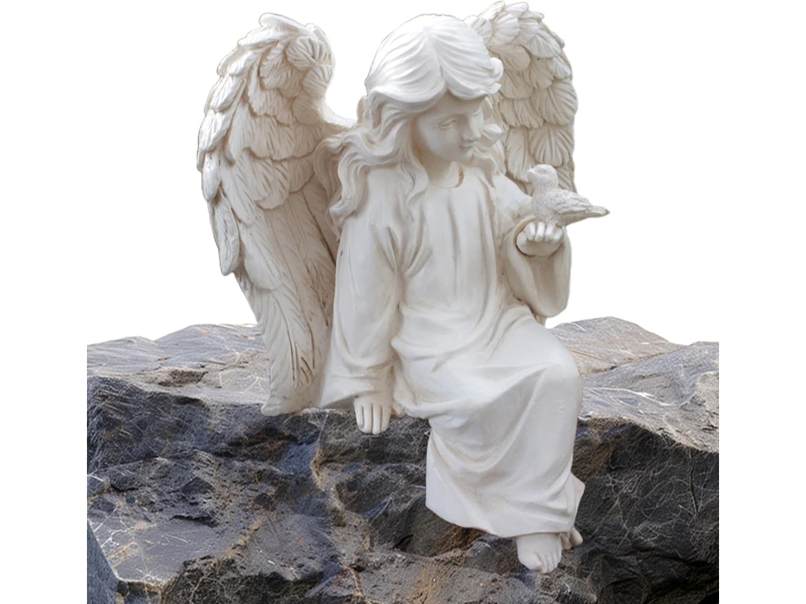 Estatua De Ángel Para Jardín, Estatuas De Ángeles Para El Jardín – Estatua De Ángel De Resina, Decoración Para