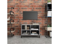 Mueble de TV con patas metal gris hormigón 69,5x30x50 cm N/A